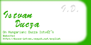 istvan ducza business card